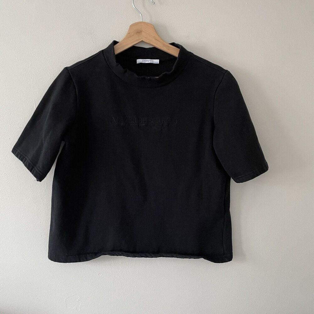 Zara Women’s Be Yourself Sweater Short Sleeve Sz S